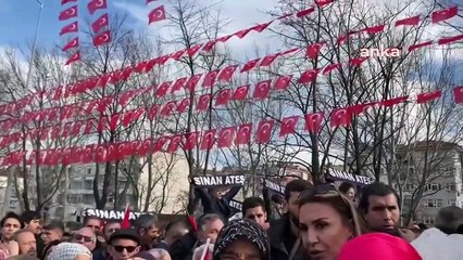 Erdoğan'ın mitinginde Sinan Ateş pankartları toplatıldı