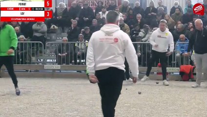 128e LOY vs PEYROT : Mini WebTV Grenoble : Supranational de pétanque indoor 2023