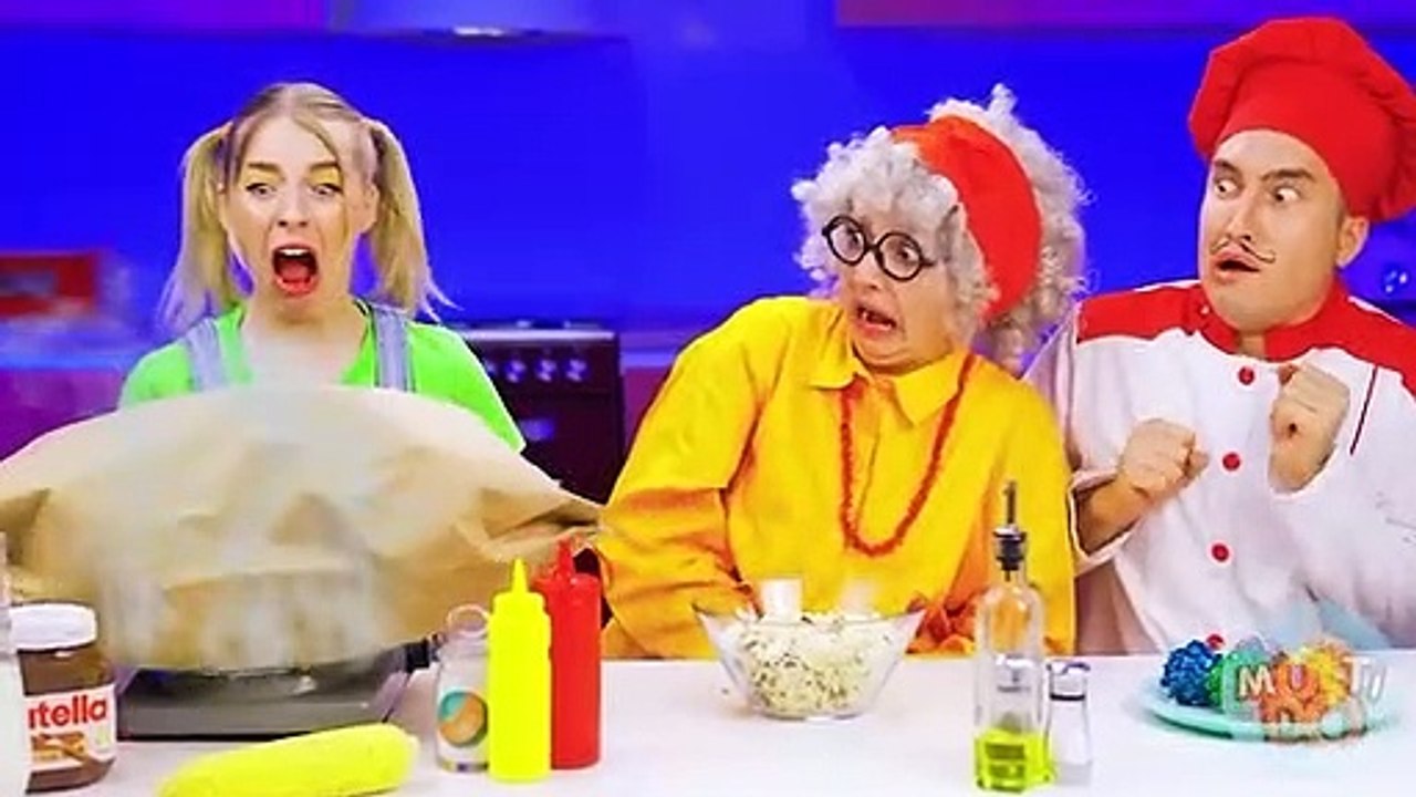 Me vs Grandma Cooking Challenge #5 _ Simple Secret Kitchen Hacks and ...