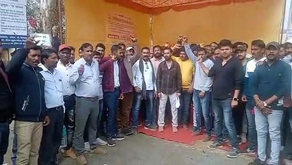 Outsourced and contract employees of electricity company on indefinite strike
