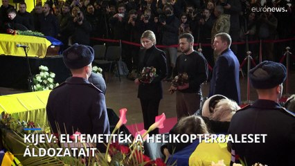 Kijevben eltemették a szerdai helikopterbaleset áldozatait