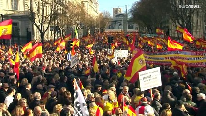 Многотысячная акция протеста в Мадриде