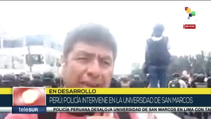 Policía ingresa con tanques a la Universidad de San Marcos en Lima