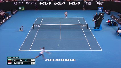Open d'Australie - Djokovic passe l'obstacle Dimitrov en 3h de jeu