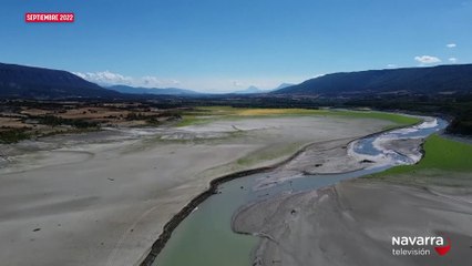 El pantano de Yesa se recupera gracias al temporal de nieve