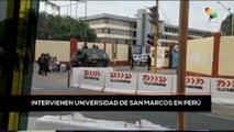 teleSUR Noticias 13:30 21-01: PNP interviene Universidad de San Marco en Perú