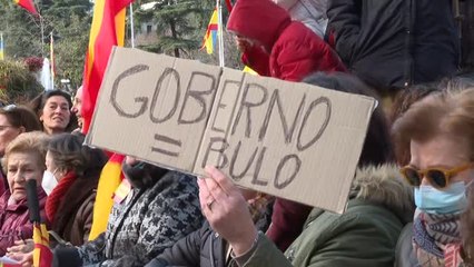 Multitudinaria manifestación en Madrid por "España, la democracia y la Constitución"
