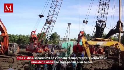 Tras 21 días, rescatan cuerpo de niño vietnamita que cayó por un agujero