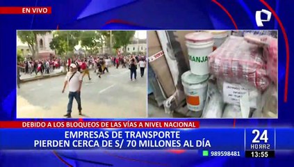 Martín Ojeda: “Empresas de transportes pierden 70 millones de soles diarios por bloqueos”