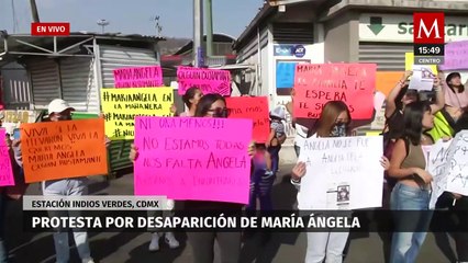 Protestan por la desaparición de la menor Ángela Olguín en el paradero Indios Verdes