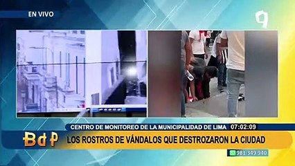 Cámaras muestran rostros de vándalos que cometieron desmanes en Toma de Lima