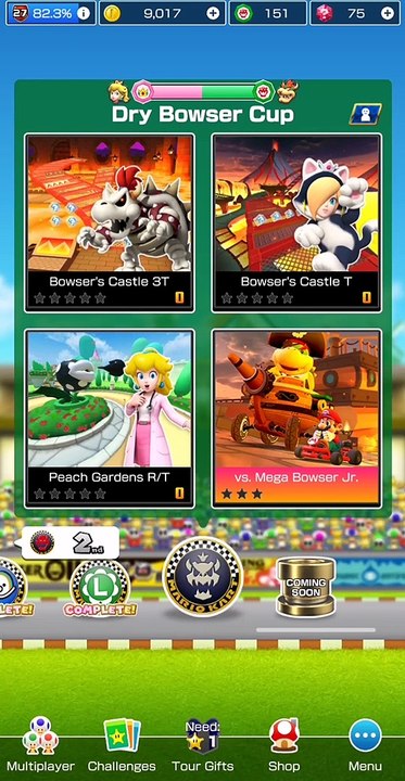Mario Kart Tour: Peach vs Bowser Tour: Dry Bowser Cup