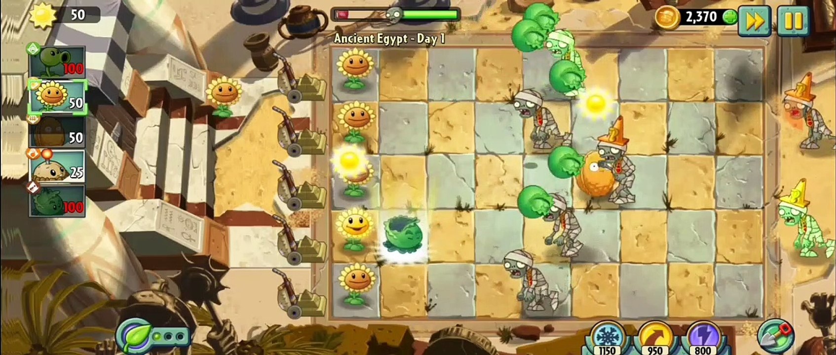 Ancient Egypt  Day 1  | Plants vs Zombies 2 | Plants vs zombies game