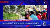 Universidad San Marcos: pequeño grupo de protestantes permanecen aún en el campus