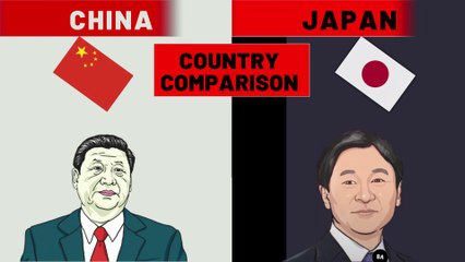 china vs japan country comparison by data | who most Powerful in Asia 2023