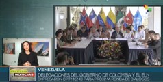 Delegaciones del Gobierno colombiano y el ELN continuarán conversaciones de paz en México