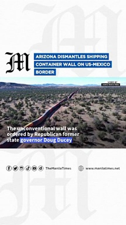 Arizona Dismantles Shipping Container Wall On US Mexico Border Video