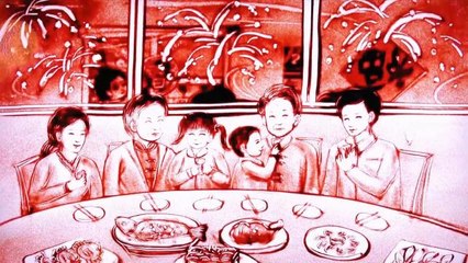 Çin Yeni Yılı Gelenekleri Kumdan Resimlerle Anlatılıyor