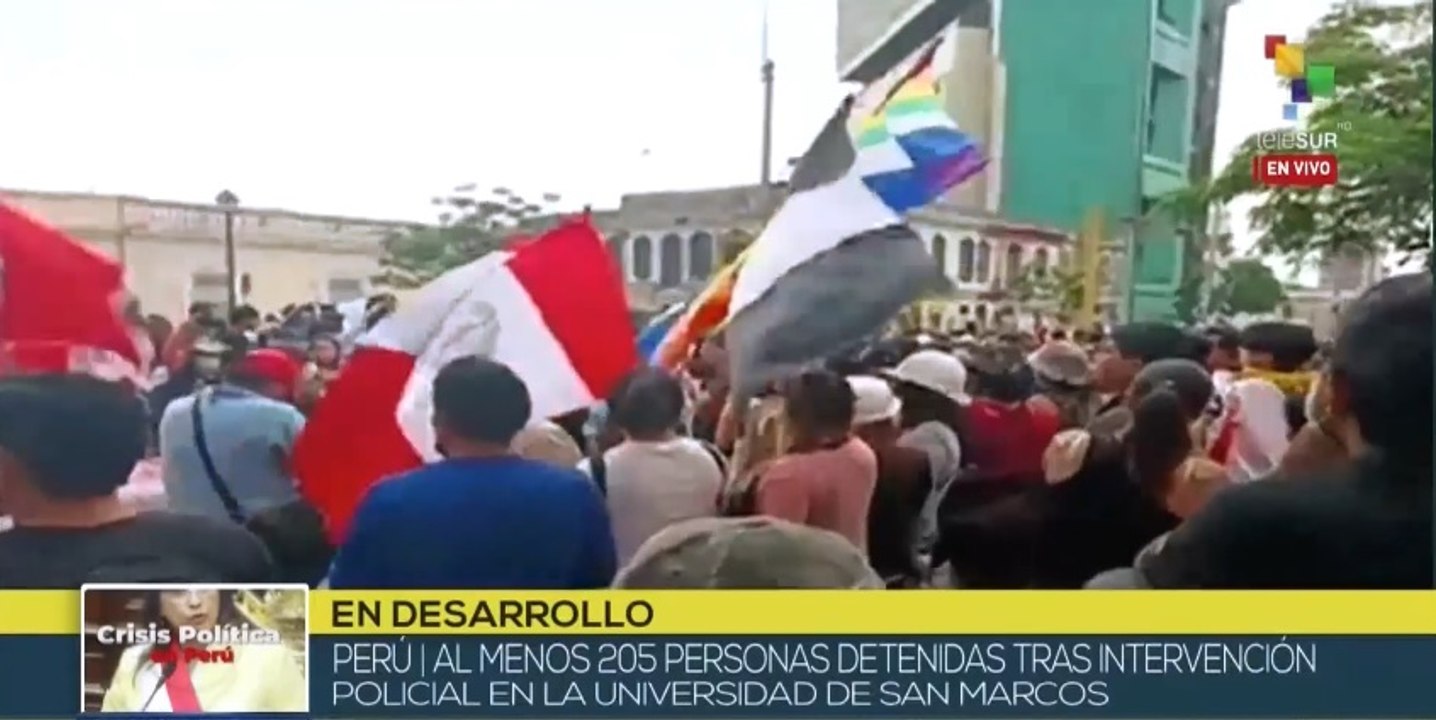 Perú: Detenidos al menos 205 personas entre campesinos y estudiantes