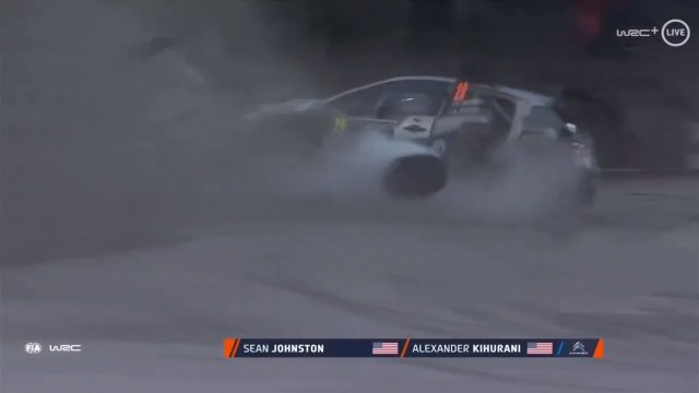 WRC 2 Monte Carlo 2023 SS16 Johnston Big Crash