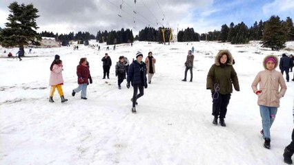Uludağ'da hafta sonu yoğunluğu