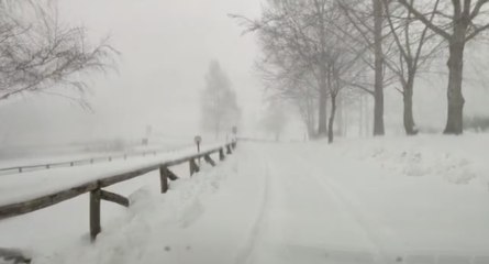 Download Video: Forte nevicata in Garfagnana, strade imbiancate