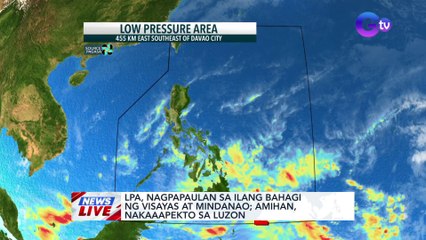 LPA, nagpapaulan sa ilang bahagi ng Visayas at Mindanao; amihan, nakaaapekto sa Luzon | News Live