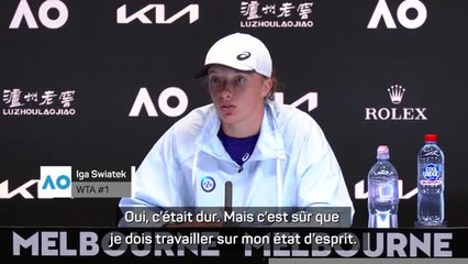 Open d’Australie - Swiatek : “Je dois travailler sur mon état d’esprit”