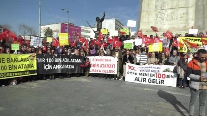 Öğretmen Adayları, "100 Bin Atama" Talebiyle Ankara'da Eylem Yaptı: "Kapı Kapı Para Toplayıp, Hakkımızı Savunmaya Geldik"