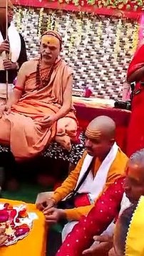 Paduka worship of Jagadguru Shankaracharya Swami Avimukteshwaranand Ji