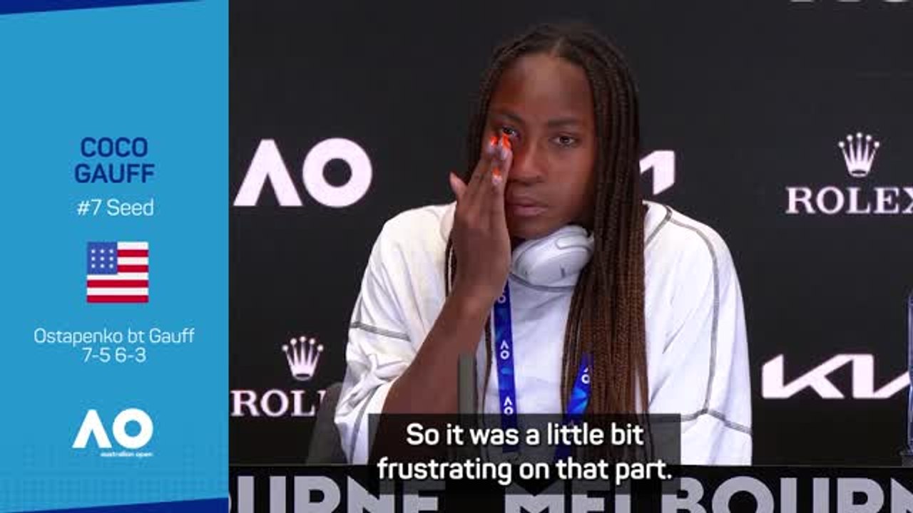 Gauff sheds a tear following Australian Open exit