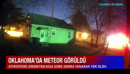 Atmosfere giren meteor gökyüzünde böyle görüntülendi: Alev topuna dönüştü!