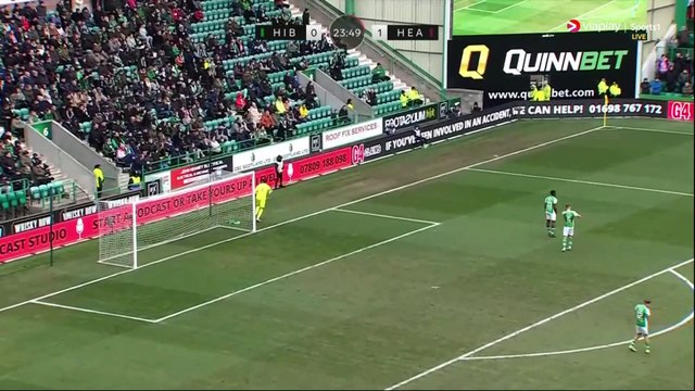 Hibernian Vs Hearts Scottish cup last 32 1 half