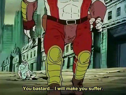 Hokuto no Ken - Kenshiro - sawing off a man's head