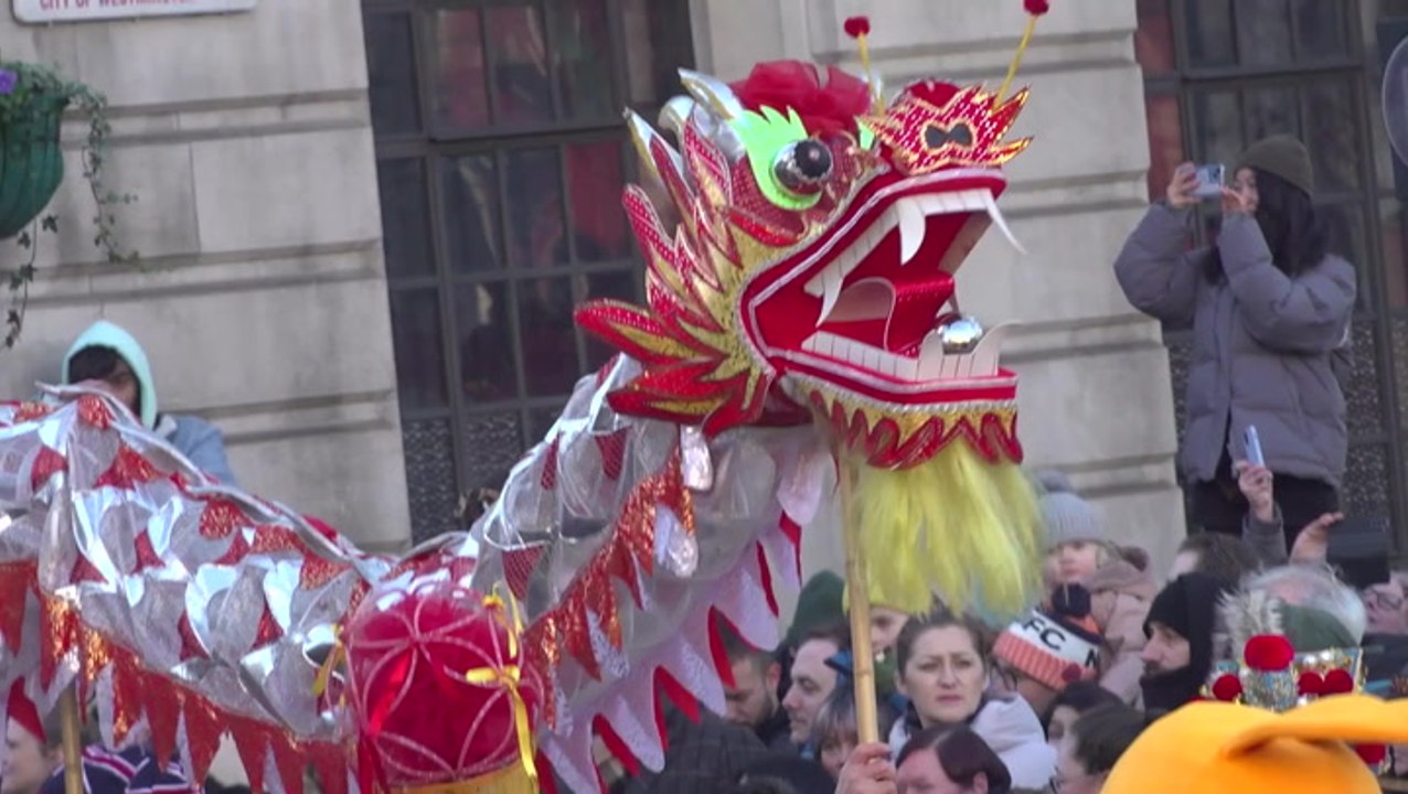 Chinese New Year celebrated with colourful parades through central London