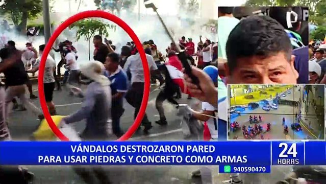 Estos son los rostros de los vándalos que causaron destrozos durante protestas en Lima