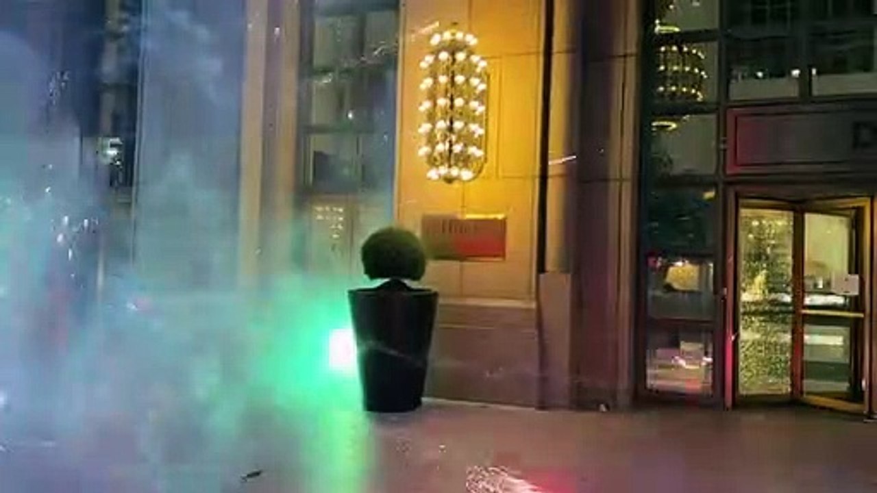 Protesters throw rocks at Atlanta Police Foundation