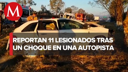 Accidente vial en la autopista León-Guanajuato deja 11 personas lesionadas