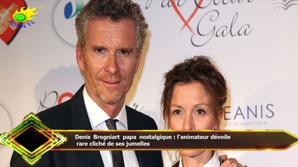 Denis Brogniart papa nostalgique : l'animateur dévoile  rare cliché de ses jumelles