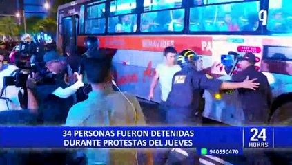 'Toma de Lima': 34 personas fueron detenidas durante primer día de protestas