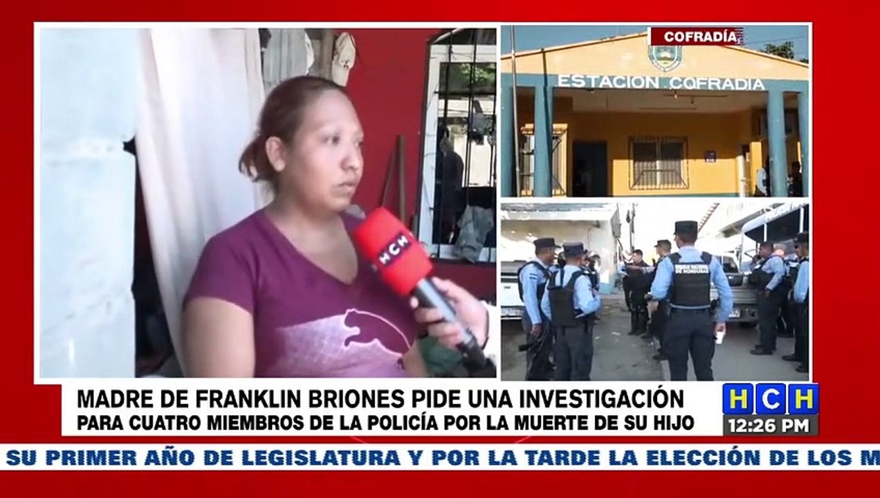 Hay cuatro policias implicados en el asesinato de su hijo asegura la madre de Franklin Briones