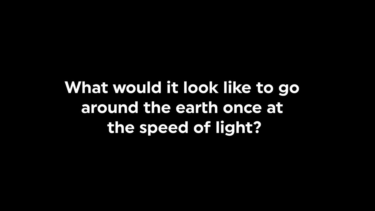 What does the speed of light look like on earth...