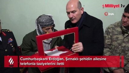 Cumhurbaşkanı Erdoğan, Şırnaklı şehidin ailesine telefonla taziyelerini iletti