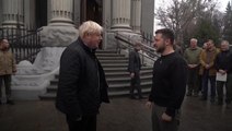 Boris Johnson appears in Ukraine amid further questions over finances