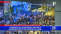 Centro de Lima: manifestantes se concentran en la plaza San Martín