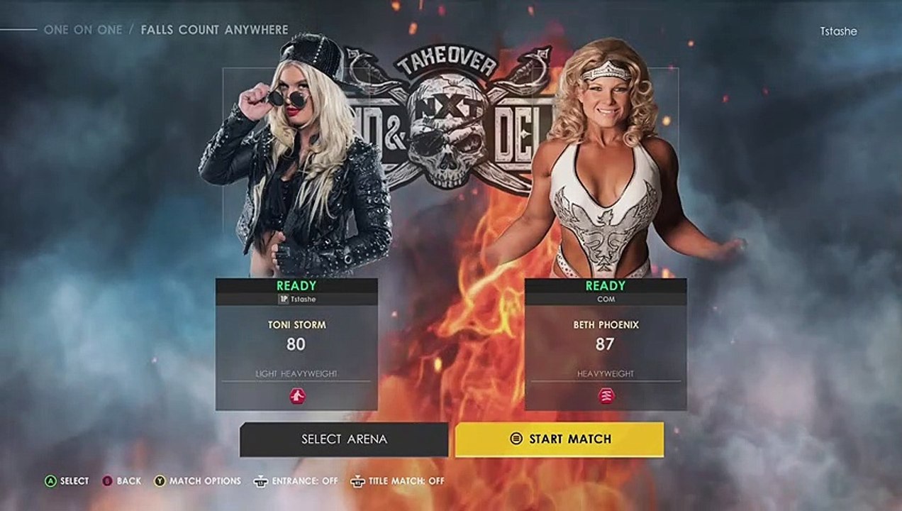 Toni Storm Versus Beth Phoenix (WWE 2K22)