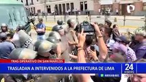 Así fue el traslado de los intervenidos en la UNMSM a la Dirincri