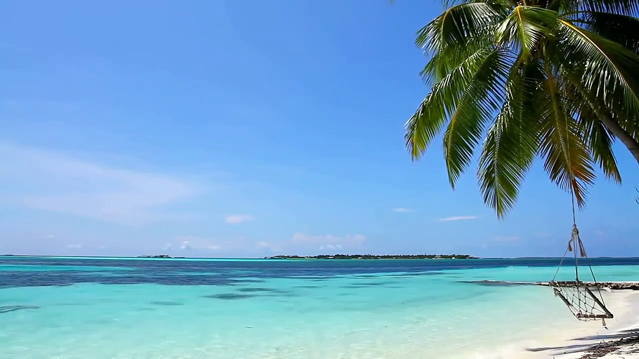 Relax 3 Minutes - Tropical Beach Relaxing Sounds of Waves_HD  video 012023