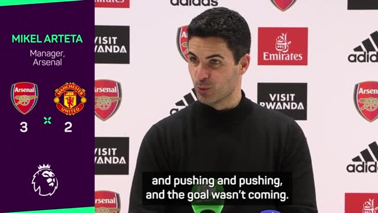 Arteta savouring 'beautiful' late winner over Man United