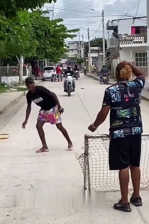 try to kick the ball